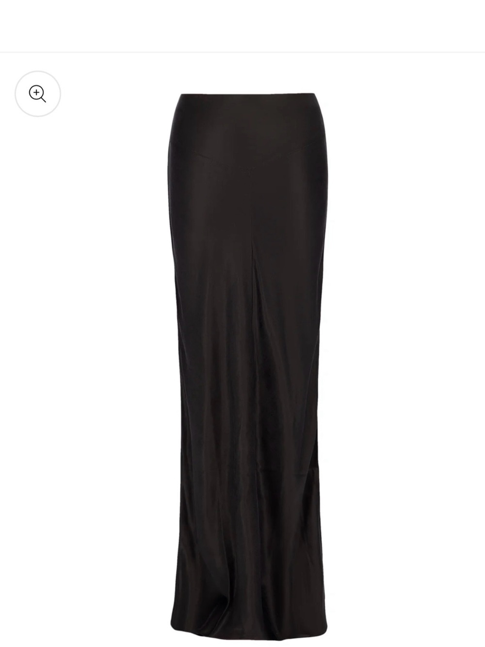 Classic Black Maxi Satin Skirt - Women’s Elegant Floor-Length Skirt